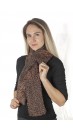 Brown karakul lamb fur scarf - fur on both sides